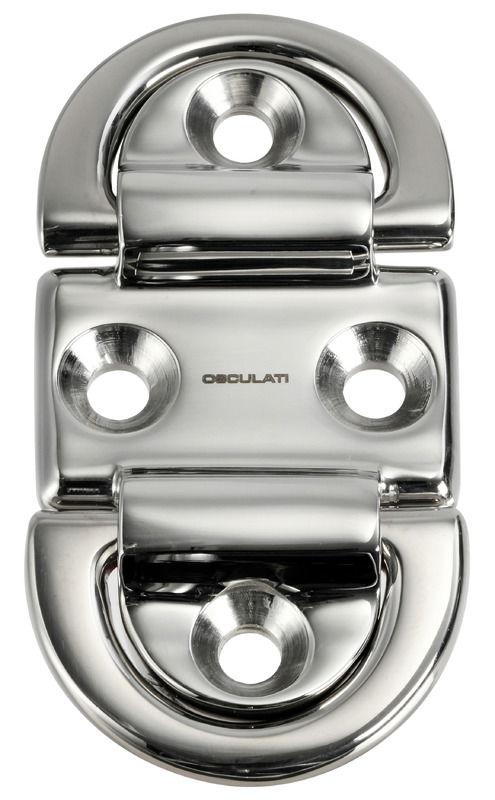 Pad eye 75x126 mm doppio anello 10 mm BL 12000 kg