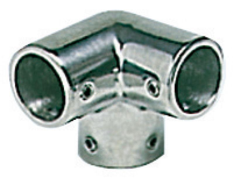 Angolare inox 3 vie 90° 22 mm