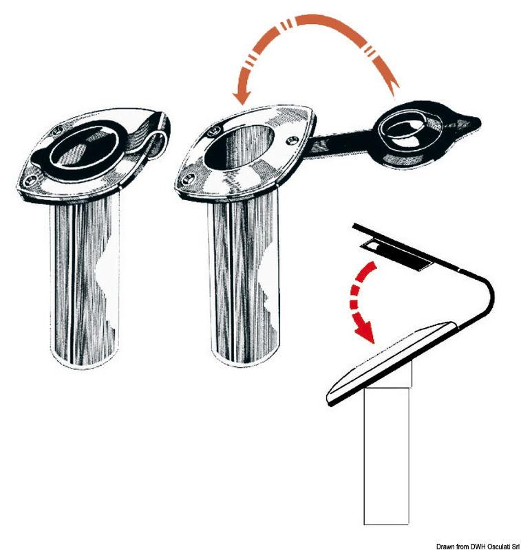 Chiusura PVC portacanna bianco