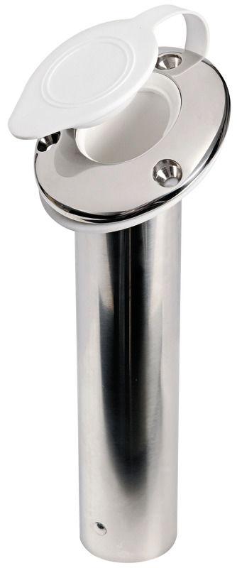 Portacanne inox 60° tappo bianco