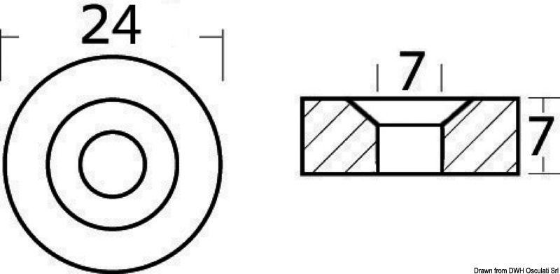 Anodo magnesio Mercury a rondella