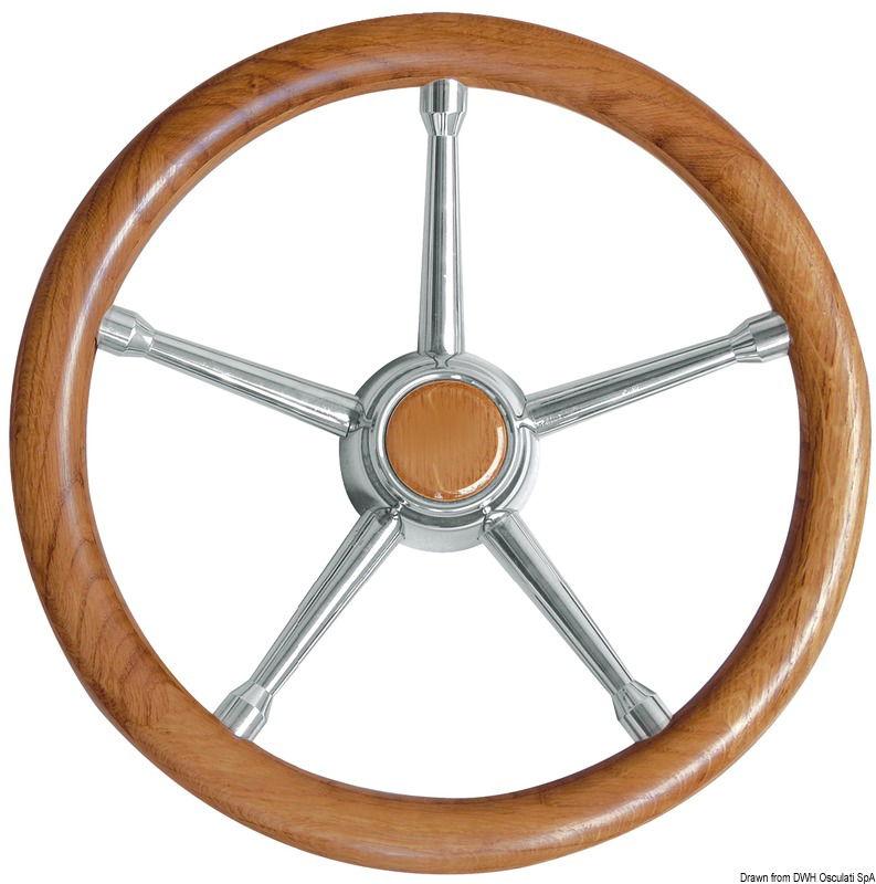 Volante A inox/teak 350 mm