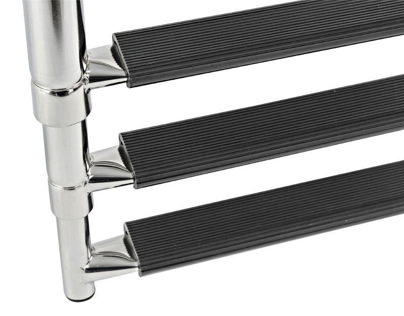 Scaletta inox telescopica larga 4 gradini