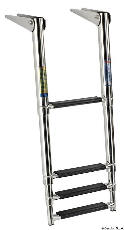 Scaletta telescopica 4 gradini neri