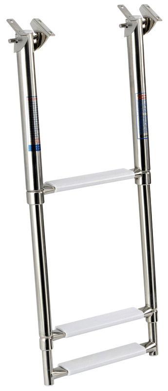 Scaletta inox telescopica a scomparsa 3 gradini