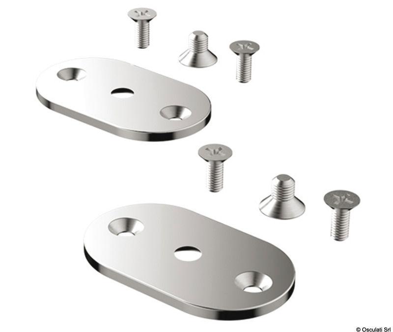 Kit 2 piastre + viti per maniglie di risalita