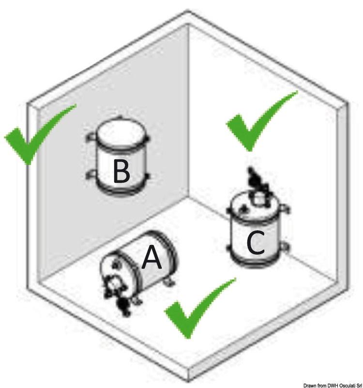 Boat Boiler inox 45 l