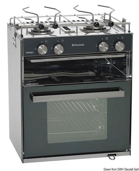 Cucina con forno a gas Smev Sunlight Slim 2 fuochi