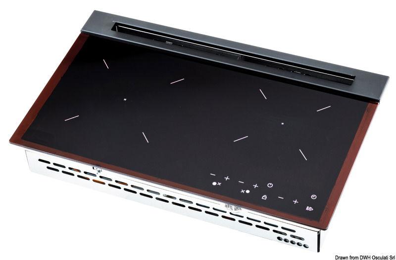 Piano cottura in vetro a gas 2 fuochi mini