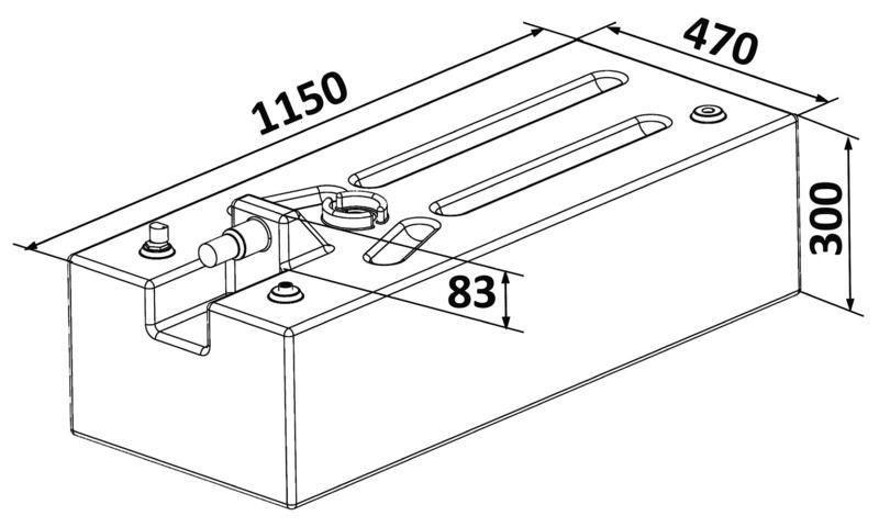 Serbatoio Polietilene 142 l