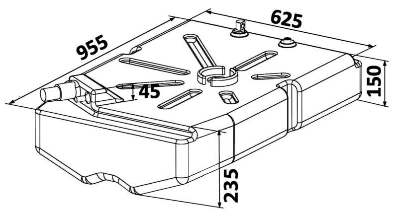 Serbatoio carburante Polietilene 100 l