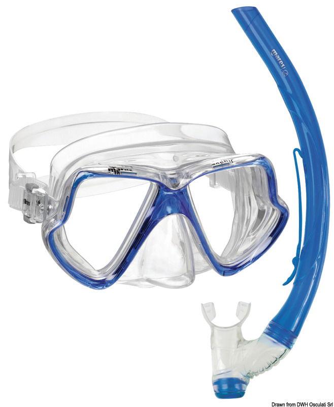 Set maschera e boccaglio PVC adulto