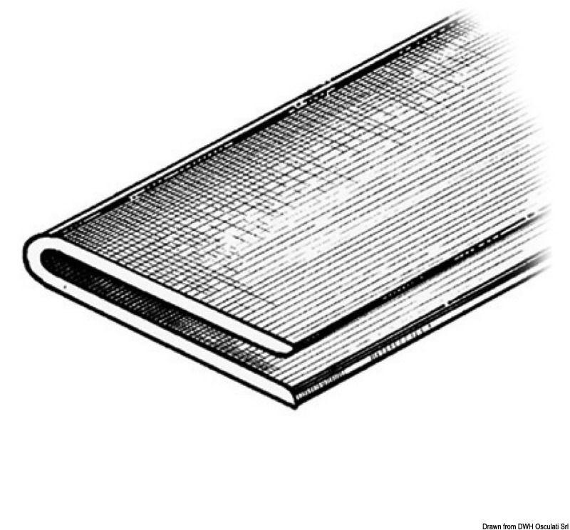 Profilo grigio chiaro RAL 7035 2x2x40 mm