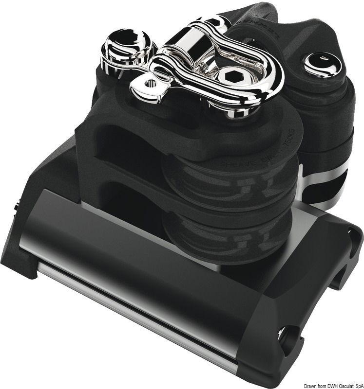 Terminale 2 puleggia doppia arricavo strozzatore a coppia