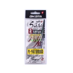 Sabiki Akami Serie AKSBGR – Montatura da pesca 6 Ami Dorati con Fluorocarbon