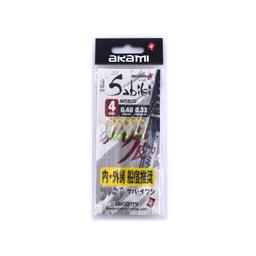 Sabiki Akami Serie AKSBGR – Montatura da pesca 6 Ami Dorati con Fluorocarbon