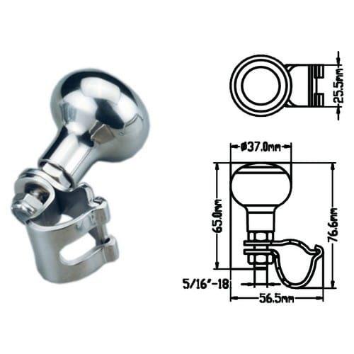MANIGLIA IN ACCIAIO INOX AISI 316 PER VOLANTE