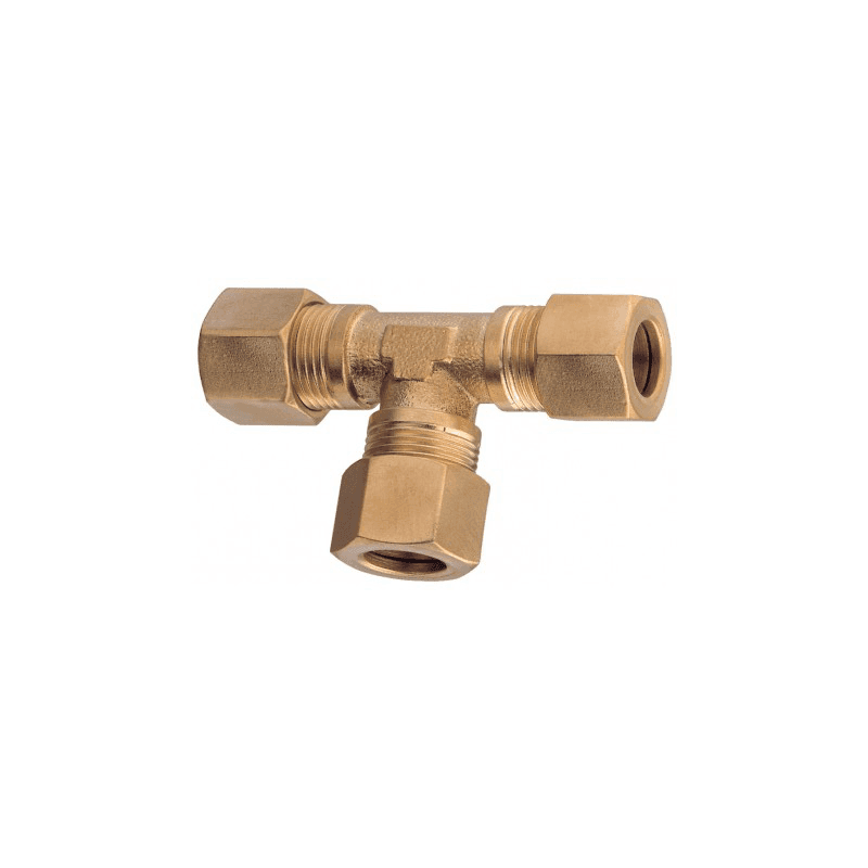 RACCORDO A TEE IN OTTONE PER TUBO RAME
