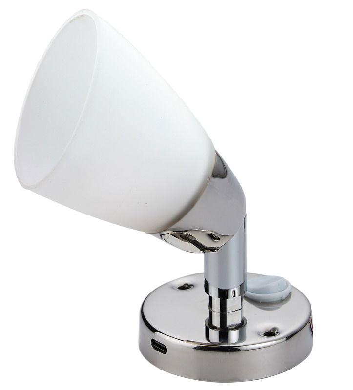 Faretto LED acciaio inox con USB C e interruttore