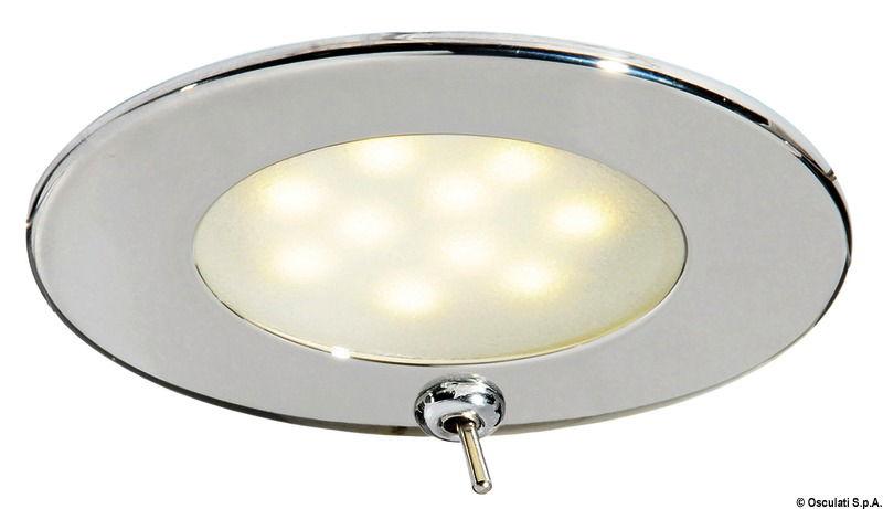 Plafoniera Adria LED inox con interruttore