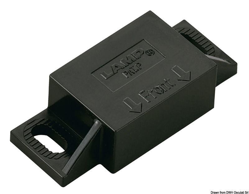 Chiusura magnetica fissaggio ad angolo nera