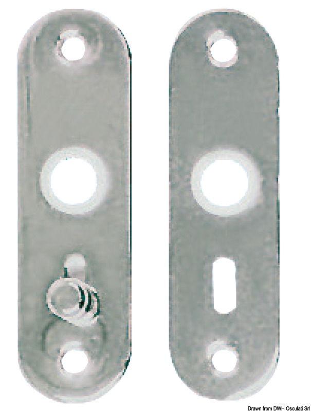 Coppia placche ottone cromato