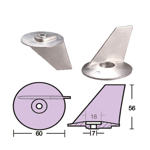 ANODO PINNA MERCURY TOHATSU MEGA