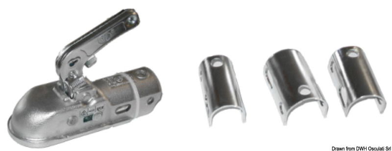 Giunto a sfera universale per tutti i carrelli rimorchio. Disponibile in tutte le misure.