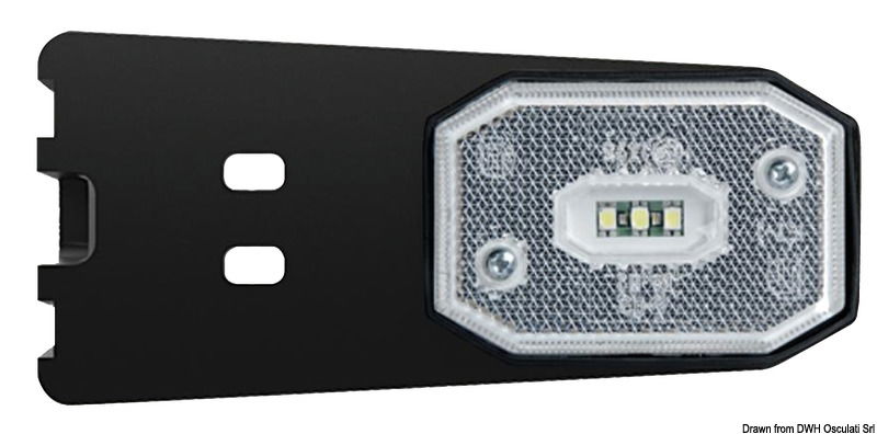 Di tipo laterale, versione con catadiottro bianco o arancio.