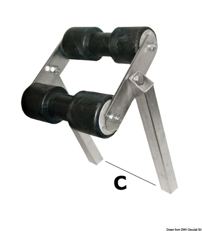 Per rimorchi porta imbarcazione. Versione tubo tagliato.