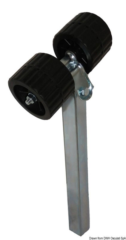 Side roller raised square pipe