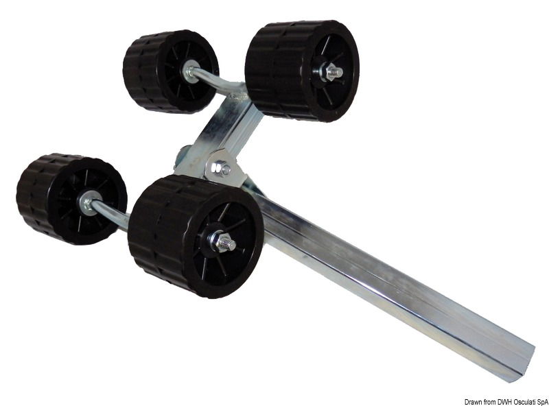 Side double roller square pipe