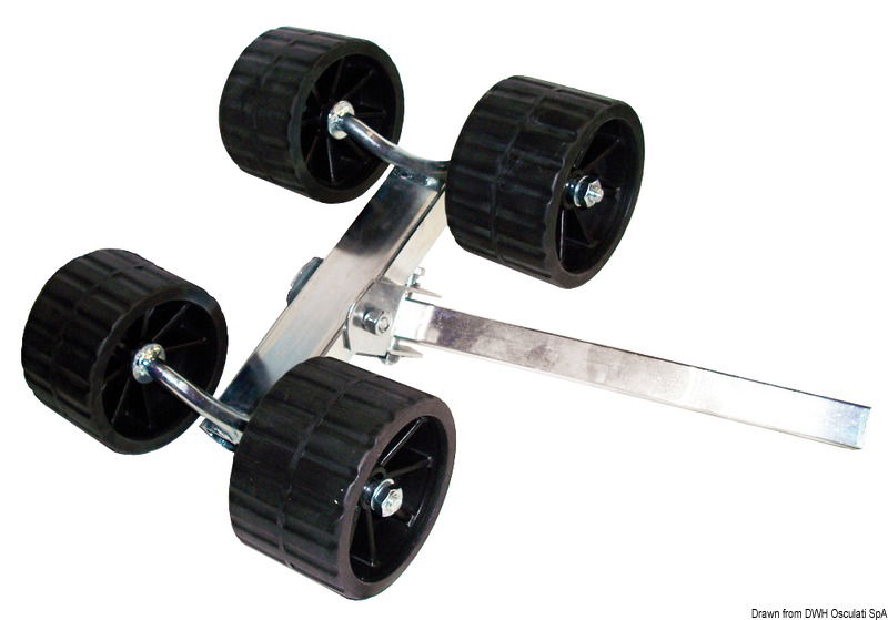 Swinging roller 4-roller raised 40 mm