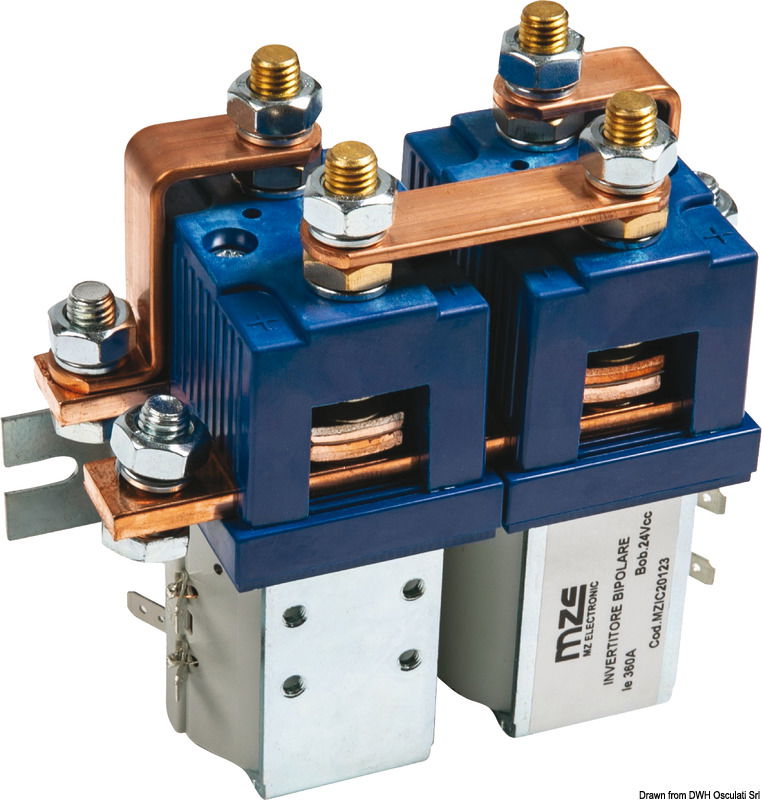 Gruppi di potenza per comando verricelli salpa ancora con motori a 3 o 4 fili o magneti permanenti. Grado di protezione IP56. Abbinabili a tutti i comandi a piede a mano o portatili.