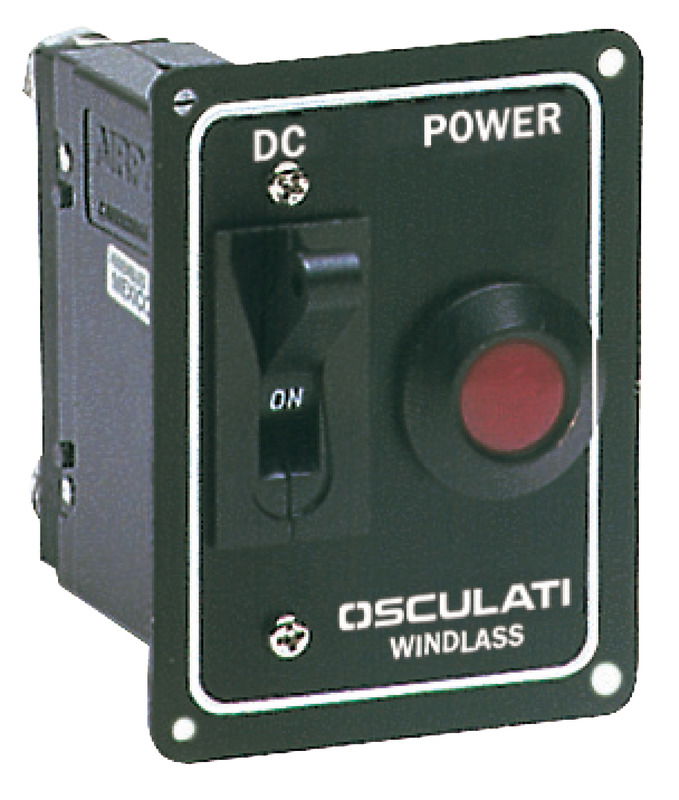 Versione con interruttore a levetta Airpax. Disconnette la corrente in caso di sovraccarico accidentale tramite l'interruttore di sicurezza magneto-idraulico. Indispensabile per salvaguardare il motore. Sopporta un carico del 200% per 10 secondi. E' completo di spia rossa a 12 V.