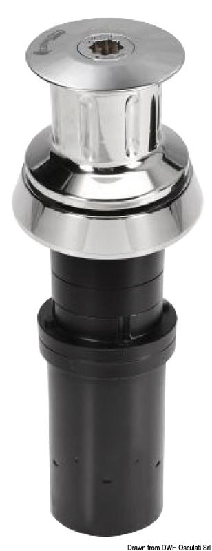 Carcassa in acciaio inox AISI 316, motore stagno IP67.Consigliato per barche fino a 14 m.