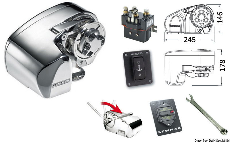 Lewmar Pro 1000 windlass gypsy 6 mm