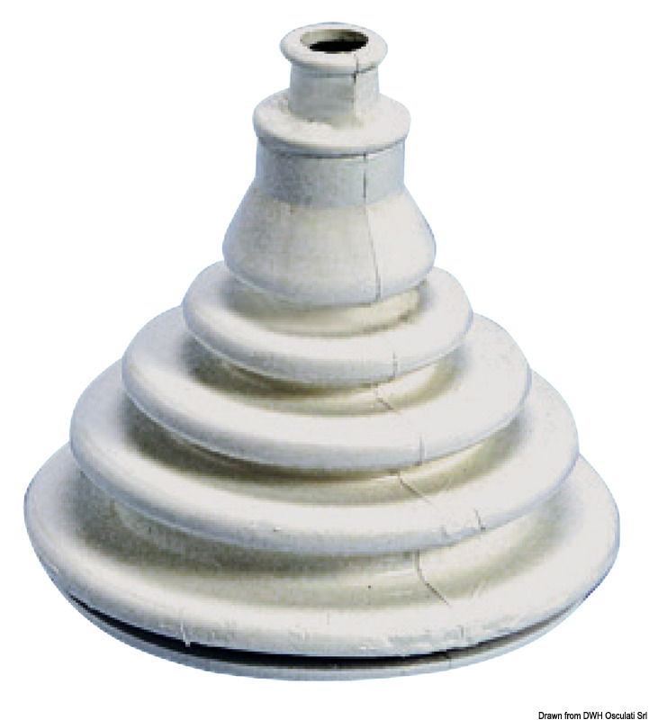 Tramite una apposita flangia incorporata, si monta a pressione sulla paratia del pozzetto, senza ghiere o viti. Terminale predisposto per essere tagliato.