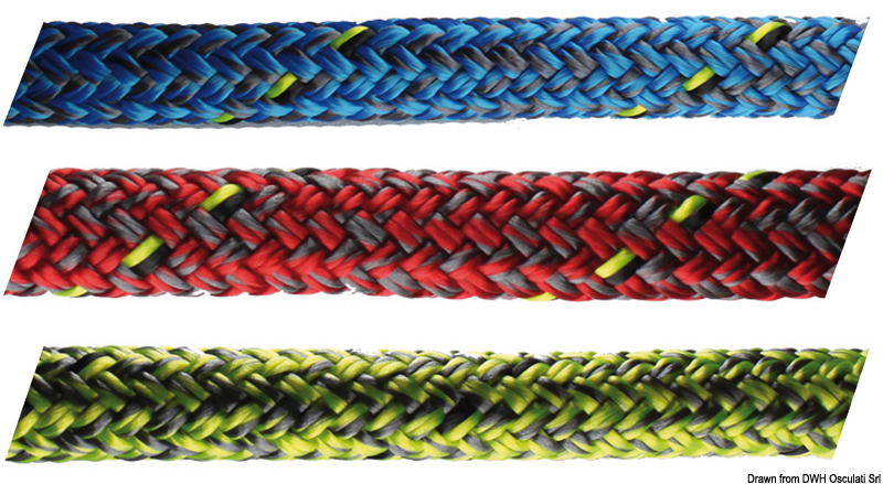 Ideale per: drizze; scotte a basso stiramento; terzaroli; molteplici usi professionali.Caratteristiche: galleggiante, ottima resistenza all'allungamento; facile da impiombare; può essere scalzata.Anima: Dyneema 12 capi SK78Calza esterna: 24 capi poliestere alta tenacità.