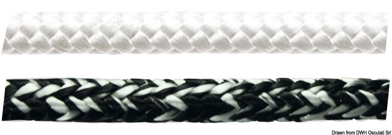 Treccia in Dyneema SK75 a 12 capi per la regolazione della vela del Surf. Estremamente leggera e resistente, non appesantisce inutilmente la velatura.
