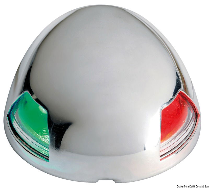 Certificate COLREG72 e ABYC-C5. Completamente in AISI 304 e corpo in policarbonato.