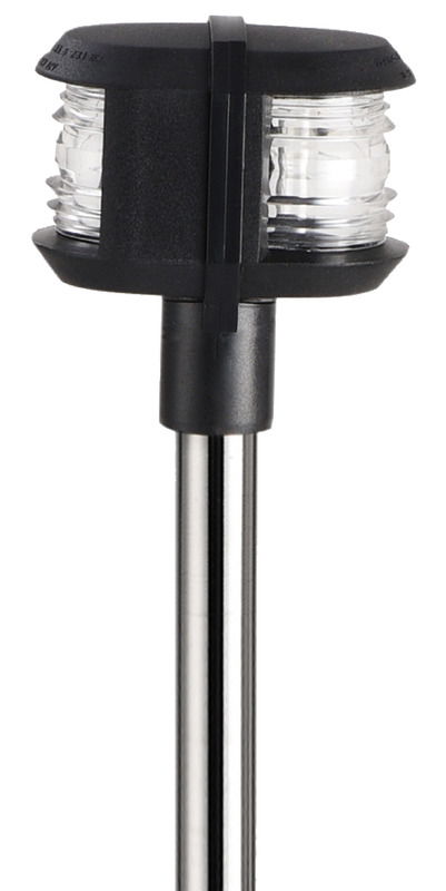 Completamente in acciaio inox. Possono essere utilizzate sia come fanali testa albero a 225°e 135°, sia come fanali di fonda a 360°.