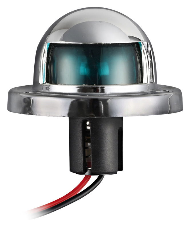 Green 112.5° navigation light made of chromed ABS