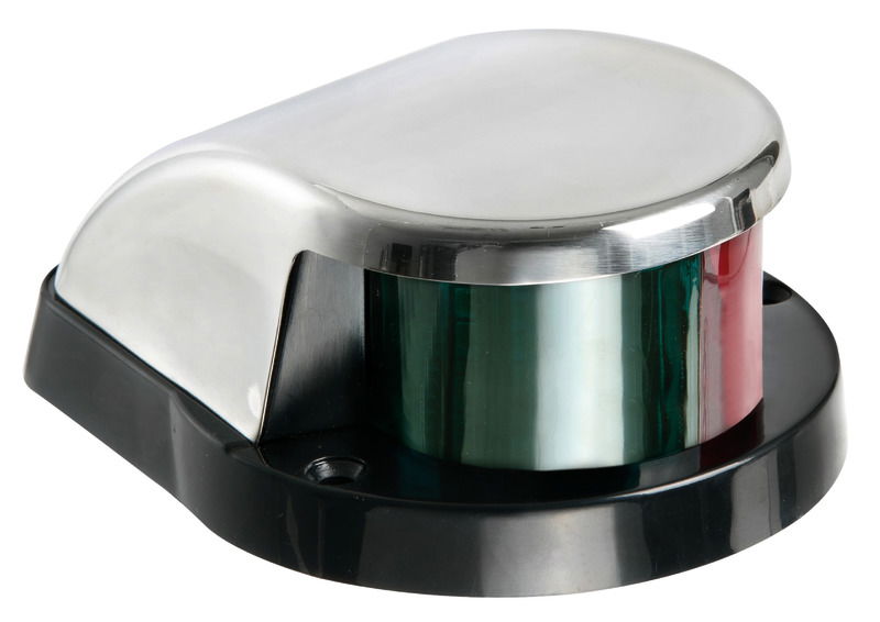 Bow navigation light red/green, SS cover