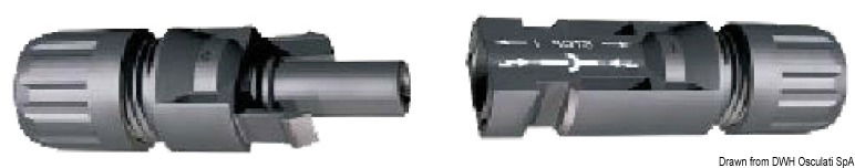 Permettono, fissandoli ai cavi di bordo, l’immediata connessione ai pannelli Enecom, già dotati dei rispettivi connettori MC4.