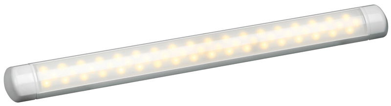 Sorgente luminosa a LED SMD. Montaggio su piano. Ideale per bagni, cucine, gavoni, locale motori, sotto boma su barca a vela ecc. Carcassa in tecnopolimero bianco.
