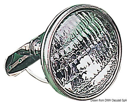 Struttura in acciaio inox, completo di bulbo stagno G.E. alogeno.