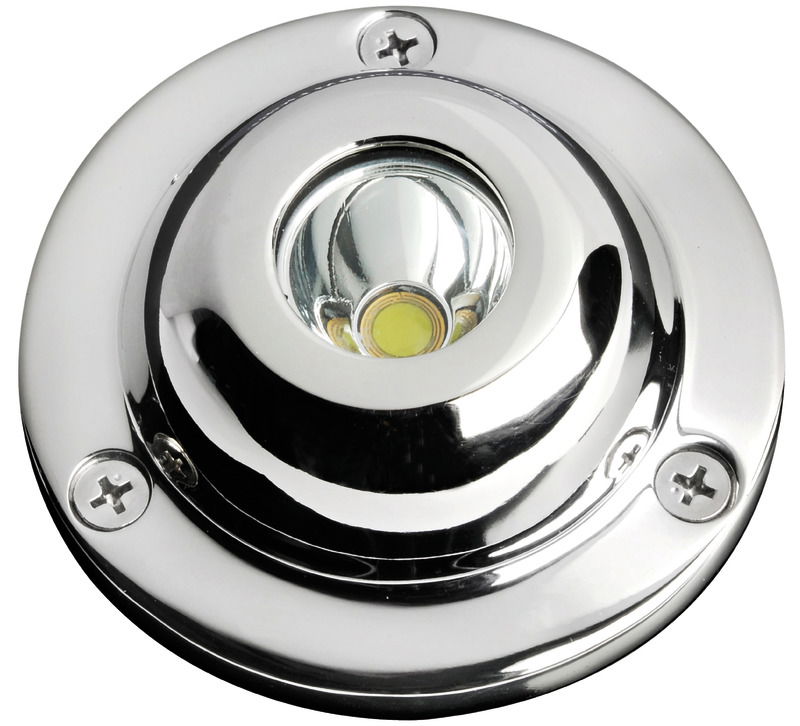 Fabbricata in acciaio inox AISI 316 lucidato a specchio, è dotato di LED alta potenza.Può essere installato sopra o sotto l'acqua essendo totalmente stagno.