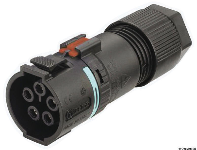 Connessione presa/spina IP68.Montaggio cavi a pressione/scatto, non necessita di utensili.