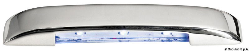 Carcassa microfusa in acciaio inox lucidato a specchio. Fissaggio tramite viti nascoste dal frontalino.